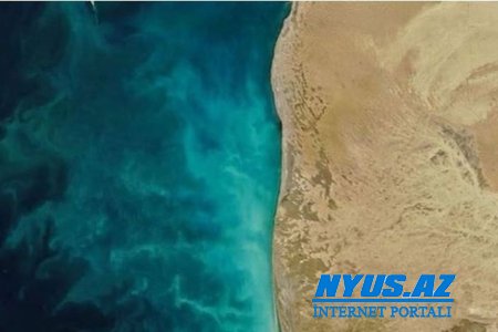 NASA Xəzər dənizində baş verən anomal təbii prosesin görüntüsünü yayıb- FOTO
