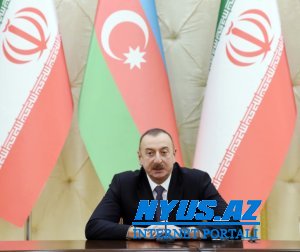 İlham Əliyev: "Qarabağ münaqişəsinin həllində İran daim Azərbaycanı dəstəkləyir"