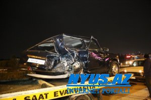 Bakıda baş vermiş ağır yol qəzasında iki nəfər xəsarət alıb