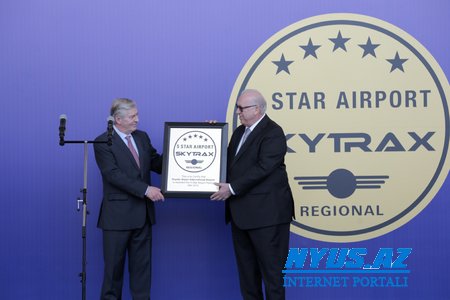Heydər Əliyev Beynəlxalq Aeroportuna dünyanın ən nüfuzlu mükafatı təqdim olunub