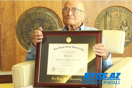 105 yaşlı amerikalı hərbçi diplomunu 83 ildən sonra alıb