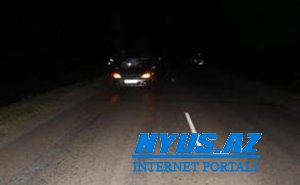 Yevlaxda bir maşının vurduğu piyadanı digəri 40 metr sürüdü