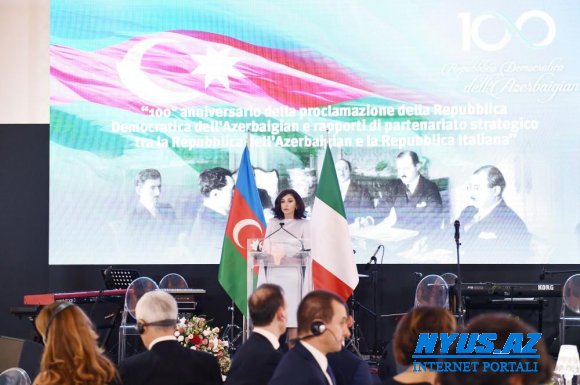 Birinci vitse-prezident Mehriban Əliyeva Romada AXC-nin 100 illik yubileyi münasibətilə verilən rəsmi ziyafətdə iştirak edib - FOTO