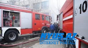 Bakıda yaşayış binasında yanğın baş verib