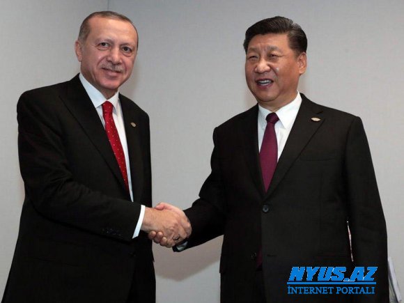 Ərdoğan Çin lideri ilə görüşüb