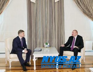 İlham Əliyev “Rusiya Dəmir Yolları” ASC-nin baş direktorunu qəbul edib