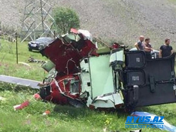 Gürcüstanda helikopter qəzaya uğradı, ölənlər var