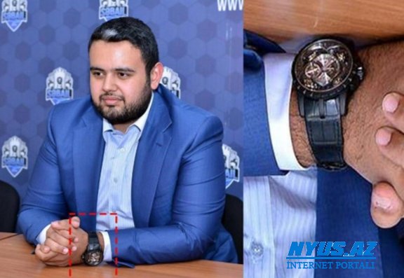 Rövnəq Abdullayevin oğlunun qolunda daha bir dəbdəbəli saat - Bu dəfə qiyməti 1 milyon dollar olan "Roger Dubuis” brendi