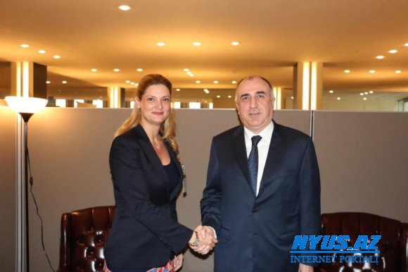 Elmar Məmmədyarov BMT Baş Assambleyasının 74-cü sessiyası çərçivəsində Ramona Nikol Manesku ilə görüşüb - FOTO