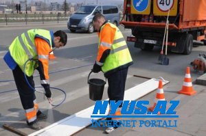DİQQƏT! Bu yolda rənglənmə işləri aparılacaq