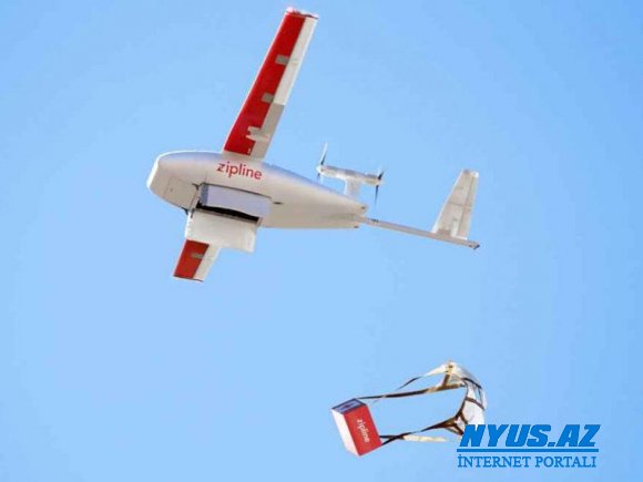“Zipline” dronları təlimlər zamanı döyüş meydanına dərmanlar çatdırıb