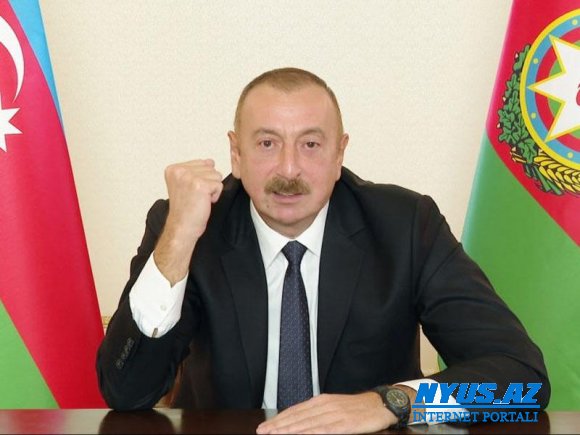 Prezident İlham Əliyev: Füzuli, Cəbrayıl, Zəngilan, Qubadlı və Xocavəndin bir neçə kəndi işğaldan azad edildi