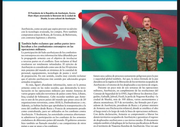 Meksikanın tanınmış jurnalı erməni təcavüzünün tarixi, ölkəmizə qarşı terror siyasəti və əldə olunmuş atəşkəs bəyanatı haqda yazıb