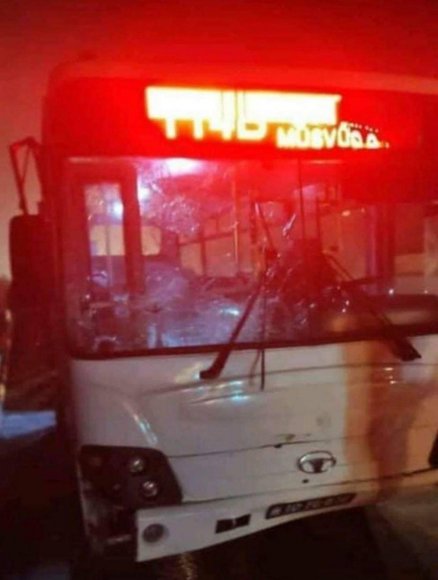 Sumqayıtda qaçırıldığı deyilən avtobus polis tərəfindən saxlanıldı - FOTO