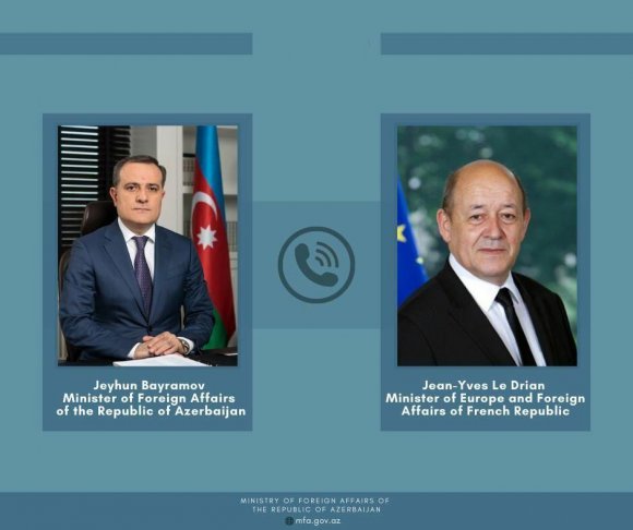 Fransanın XİN rəhbəri Ceyhun Bayramova zəng etdi - Sərhəddəki vəziyyətə görə
