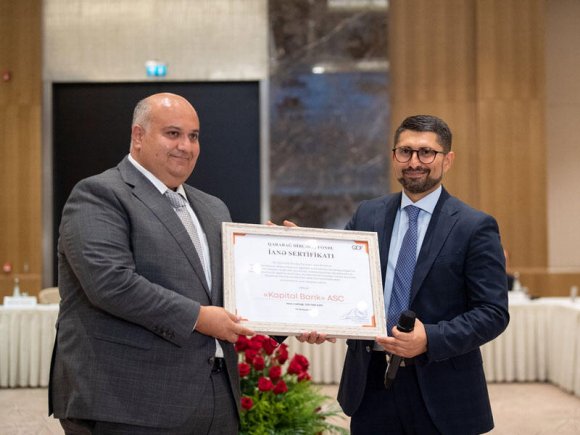 Kapital Bank Qarabağ Dirçəliş Fondunun xüsusi sertifikatına layiq görülüb