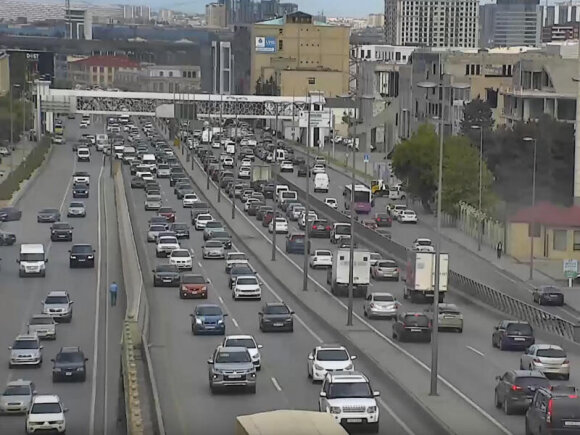 Bakıda bu yollarda sıxlıq var - SİYAHI