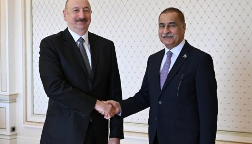 İlham Əliyev Pakistan Milli Assambleyasının sədrinin başçılıq etdiyi nümayəndə heyətini qəbul edib