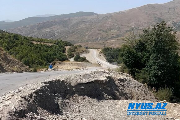Dəmirçi-Lahıc avtomobil yolu çökdü