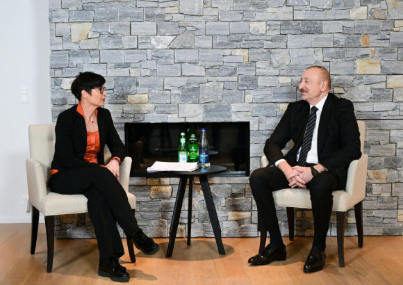 İlham Əliyev Davosda Marta Kosla görüşüb