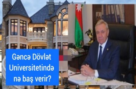 Gəncə Dövlət Universiteti rektorunun qapısında təhqir maşını...-İmtahan tam mənası ilə alver predmetinə çevrilib