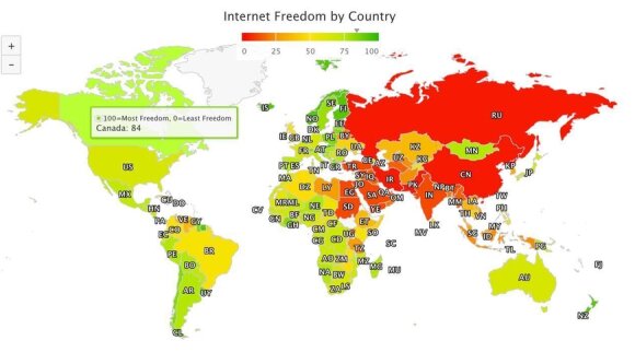 Rusiya internet azadlığında sondan ikincidir – yalnız Şimali Koreyanı qabaqlayır