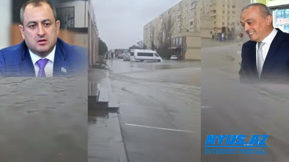 Hövsan sakinləri suyun içindədir - Video