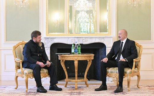 İlham Əliyev Kadırovu qəbul etdi - Fotolar
